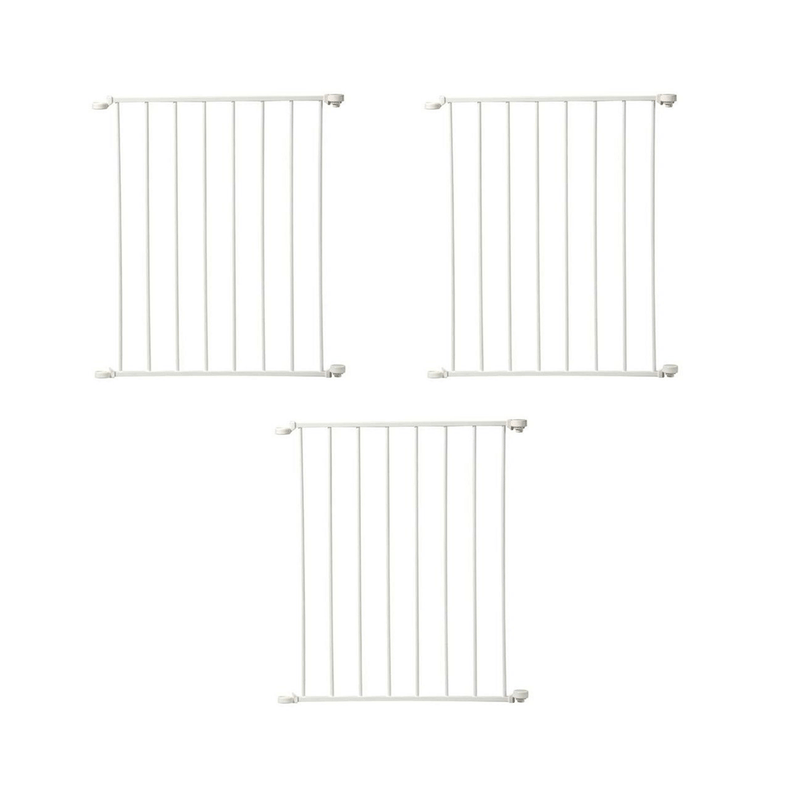 KidCo 24" Child Toddler Safety Gate Extension for Configure Gate, White (3 Pack)