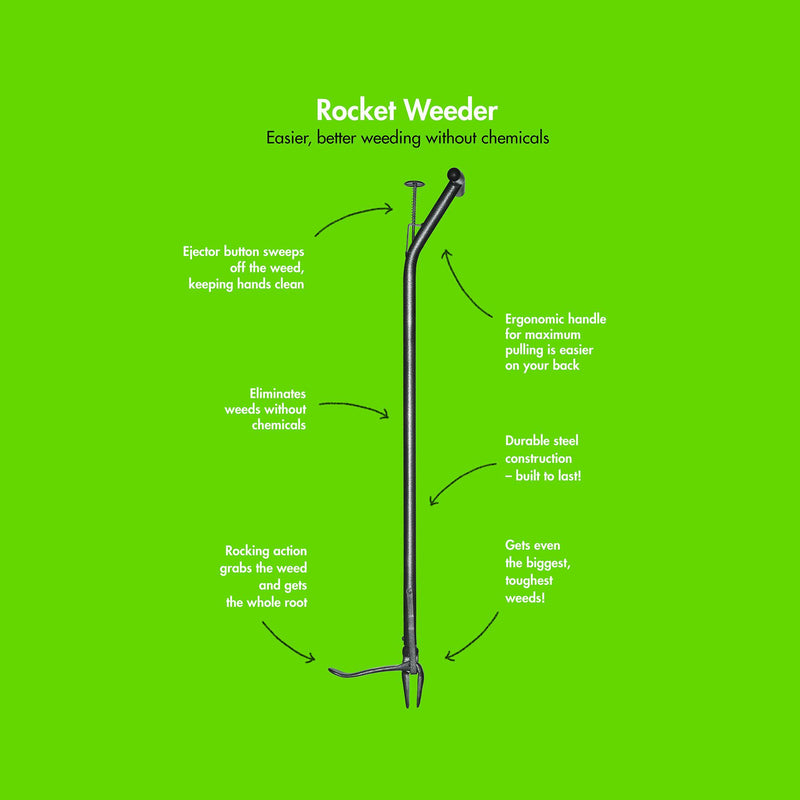 Yard Butler IRKT-1000 Rocket Weeder Long Handled Dandelion Weed Remover Tool