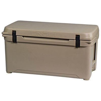 Engel 80 High Performance 18.5 Gallon 75 Can Roto Molded Ice Cooler, Tan(2 Pack)