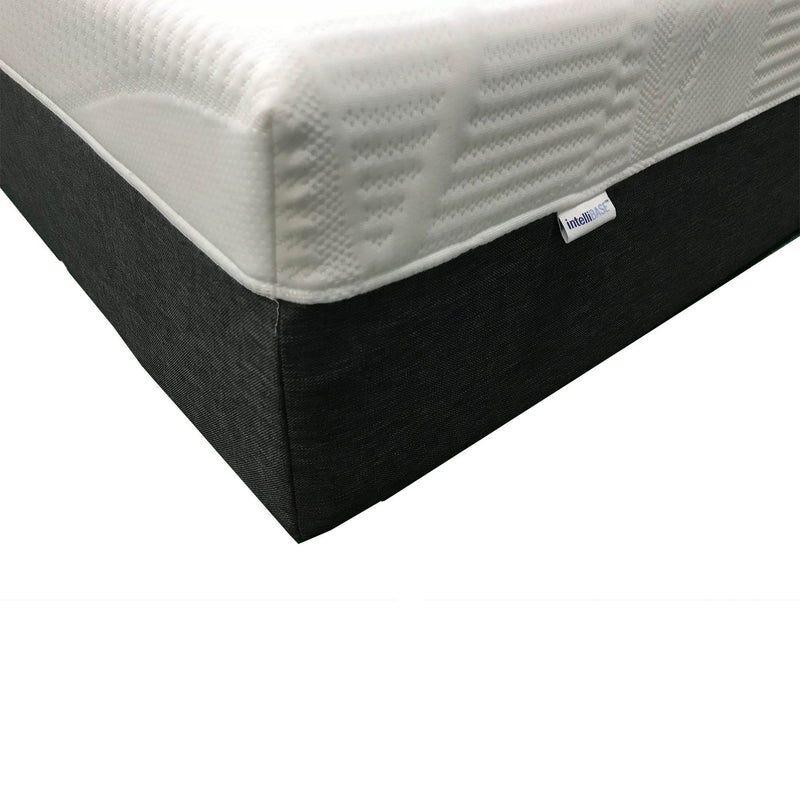 IntelliBASE 10 Inch CeriPUR Memory Foam Mattress & Bi Fold Metal Bed Frame, Twin