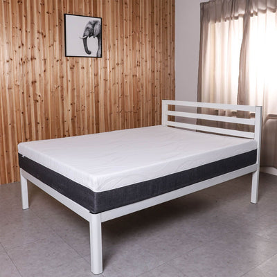 IntelliBASE 10" CeriPUR Memory Foam Mattress & Bed Frame w/ Wooden Slats, Queen