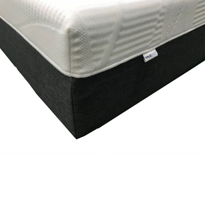 IntelliBASE 10" CeriPUR Memory Foam Mattress & Bed Frame w/ Wooden Slats, Queen