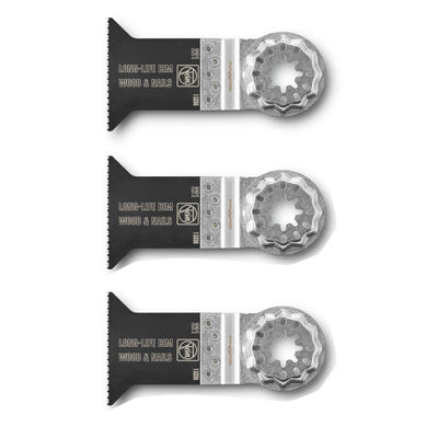 Fein AFMM18QSL Cordless MultiMaster Multi Tool & Oscillating Saw Blades, 3 Pack