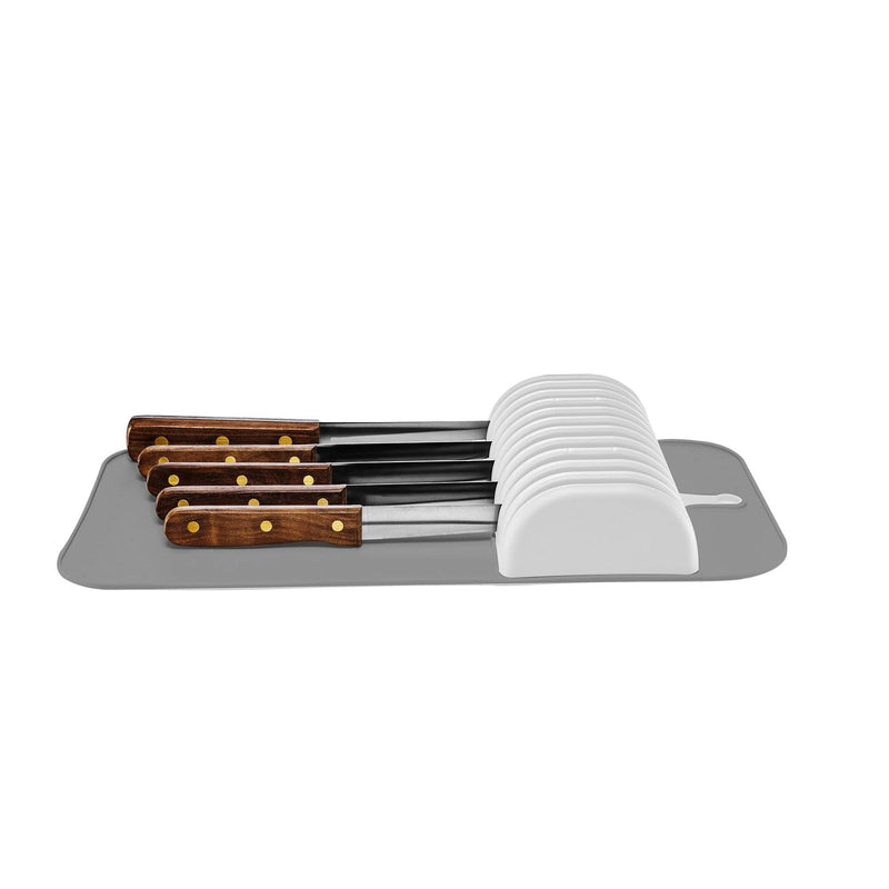 Madesmart Safe In Drawer 11 Knife Storage Mat w/ Organization Grip Slot (2 Pack)