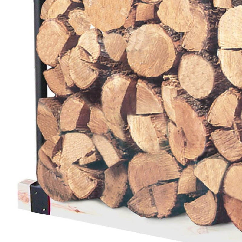 Landmann Fireplace Grate + Adjustable 16 Foot Firewood, Kindling & Log Rack