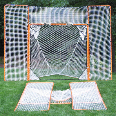 EZ Goals Folding Lacrosse Practice Net Goal with Backstop and Targets (2 Pack)