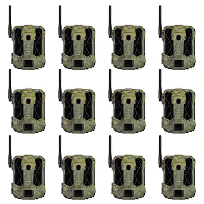 Spypoint 12MP NoGlow 4G LTE Cellular Video Hunting Game Trail Camera (12 Pack)