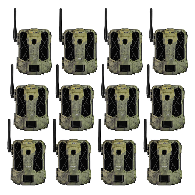 SPYPOINT 12MP No Glow 4G LTE Cellular Video Hunting Game Trail Camera (12 Pack)