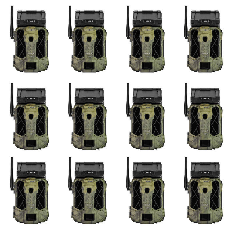 SPYPOINT LINK-S 12MP Solar 4G LTE HD Video Hunting Game Trail Camera (12 Pack)