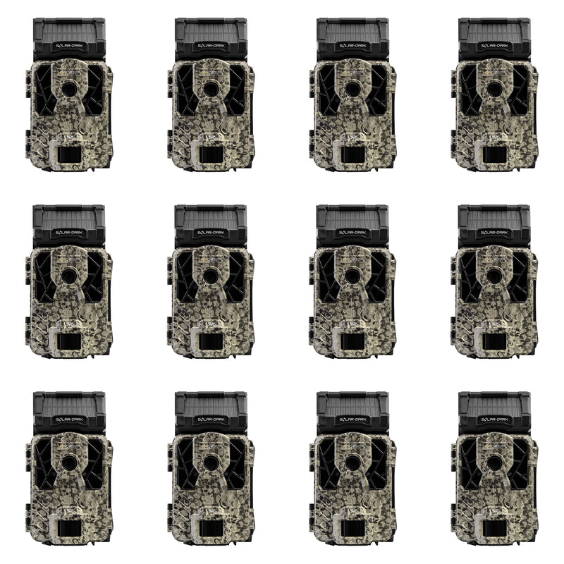 Spypoint SOLAR-DARK 12MP Invisible IR Video Hunting Game Trail Camera (12 Pack)