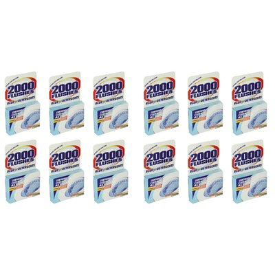 2000 Flushes Blue Detergent Automatic Bathroom Toilet Bowl Cleaner (12 Pack)
