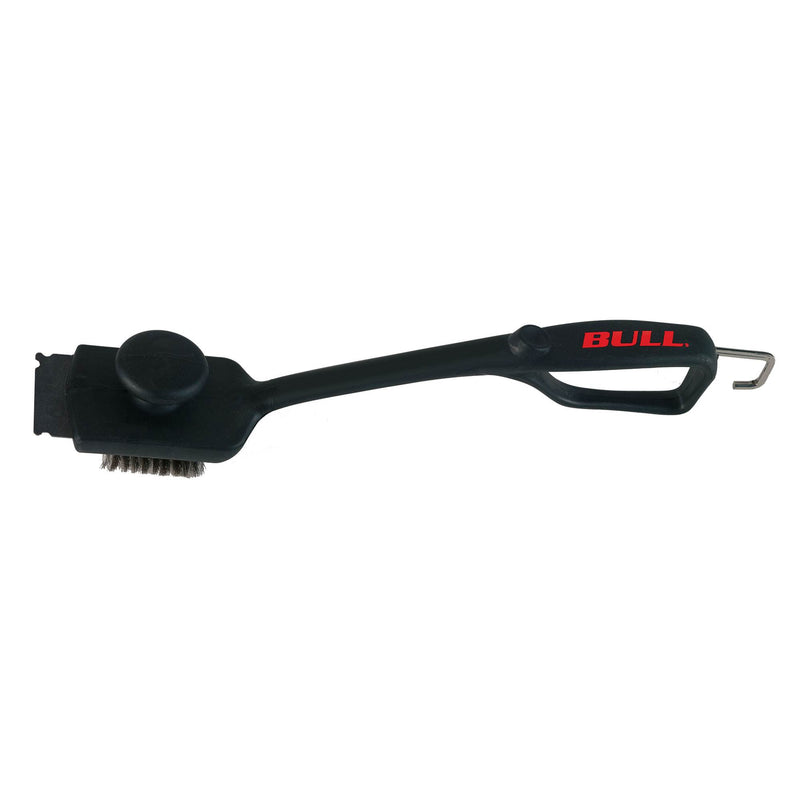 Bull 24238 Dual Handle Durable Monster Outdoor Grill Brush w/ Spiral Head, Black
