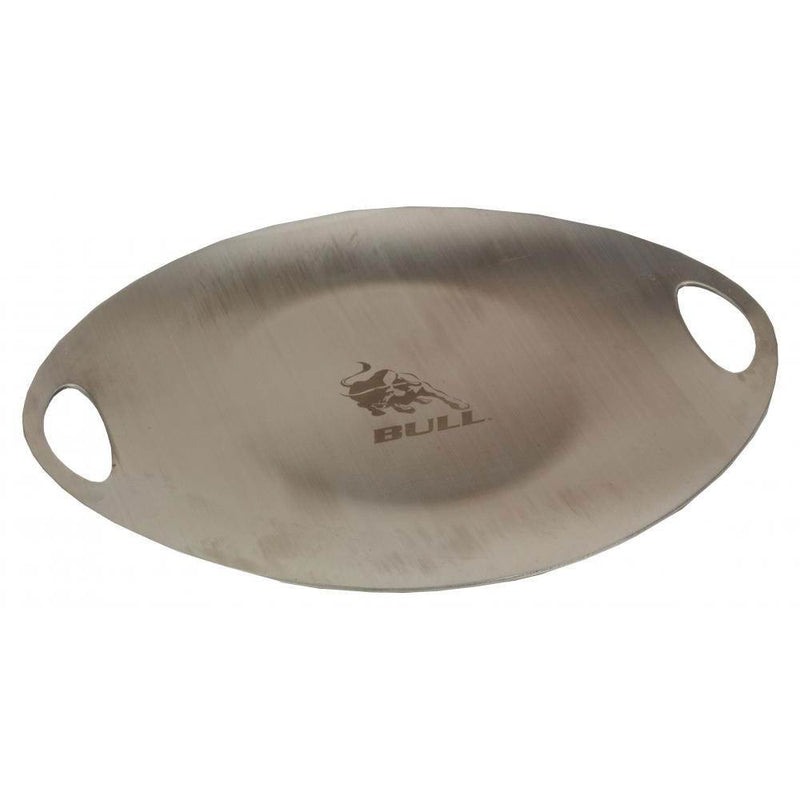 Bull 24213 Dishwasher Safe Stainless Steel Grilling & Serving Plate, Silver