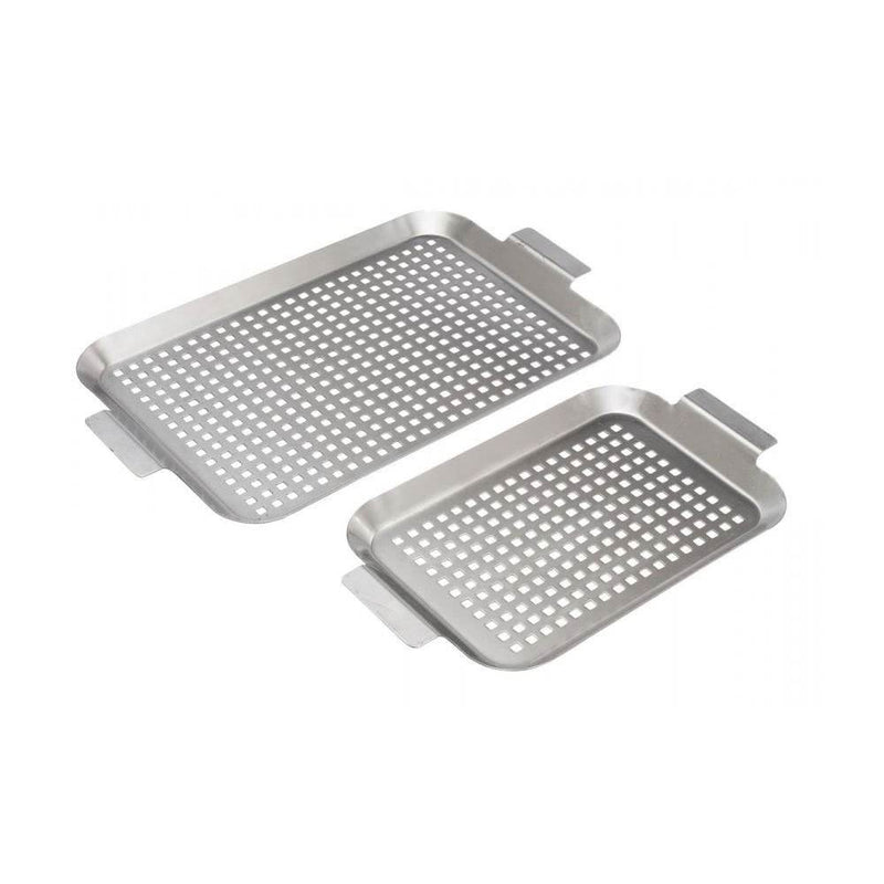 Bull 24118 Medium & Large Stainless Steel Barbecue and Grill Flat Grid Pan Set