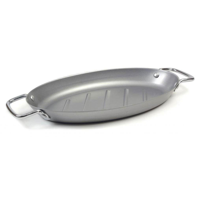 Bull 24121 Non Stick Fish and Vegetable Cooking Outdoor Grill Pan Cookware, Oval