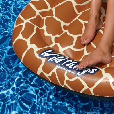 Swimline Wild Things Inflatable Giraffe Print Pool Float Lounger Mat (6 Pack)