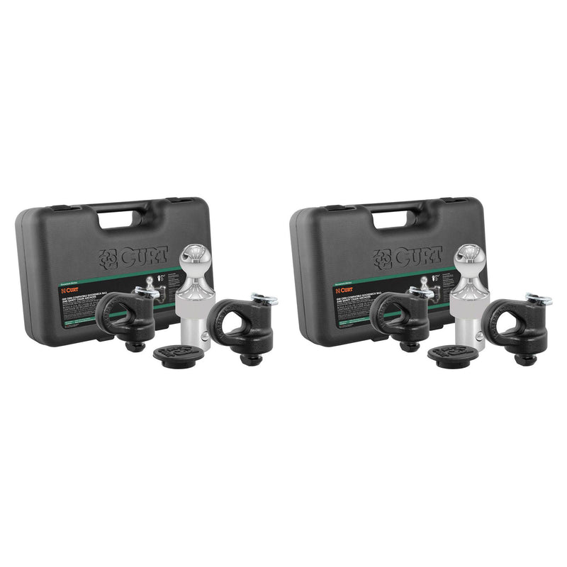Curt 60692 Gooseneck Trailer Puck System Ball Hitch Chain Anchor Kit (2 Pack)