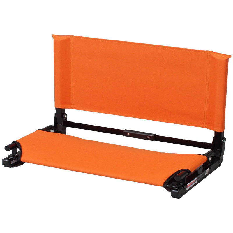 Stadium Chair Deluxe Game Changer Portable Folding Canvas Bleacher Seat, Orange