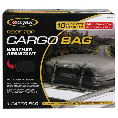CargoLoc 32420 Large Rooftop 10 Cubic Feet Deluxe Car SUV Truck Cargo Bag Case