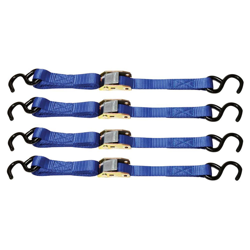Keeper 04650 Ratchet Tie Down Cargo Strap w/ Chain Ends & Grab Hook (4 Pack)