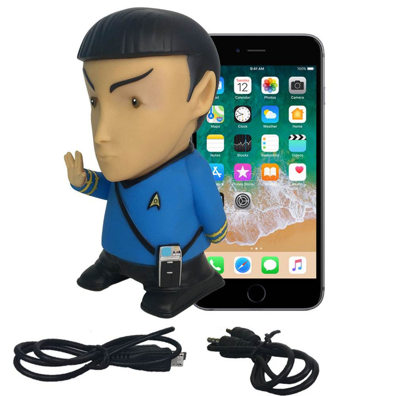 Fametek Star Trek Mr. Spock 6-Inch Mobile Wireless Bluetooth Speaker w/ 9 Quotes