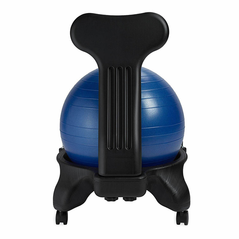 Gaiam Classic Gym Yoga Exercise Fitness Balance Ball Office Desk Chair, Blue