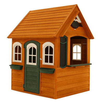 Kidkraft Bancroft Indoor Outdoor Durable Wooden Pretend Play Cottage Playhouse