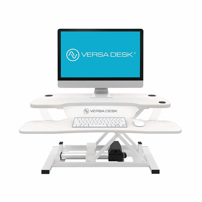 VersaDesk 36" Power Pro Electric Powered Standing Desk Riser Converter, White