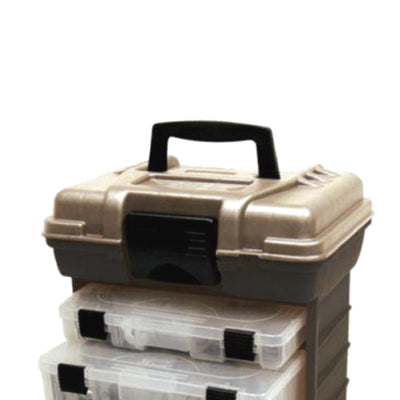 Plano Medium Rack System Organizer Case w/ 3 Boxes & Top Storage, Sandstone