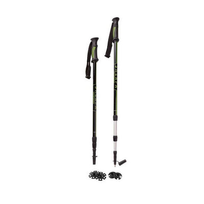 Yukon Charlie's Sherpa 9" x 30" Hiking Snowshoe Kit w/ Poles, Green (2 Pack)