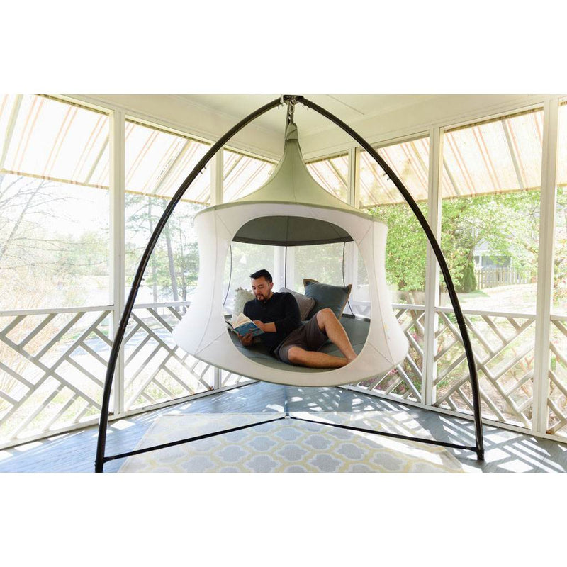 TreePod Cabana Lightweight Water Resistant 5 Foot Hanging Mesh Daybed, Moss