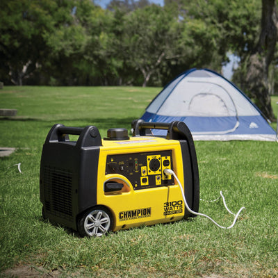 Champion 3100 Watt Quiet Camping RV Ready Gasoline Inverter Generator (2 Pack)