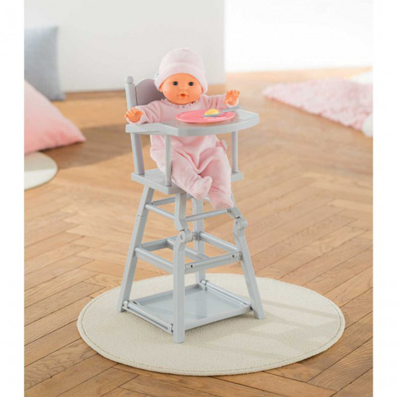 Corolle Mon Grand Poupon Adjustable Toy High Chair for 14 to 17 Inch Baby Dolls