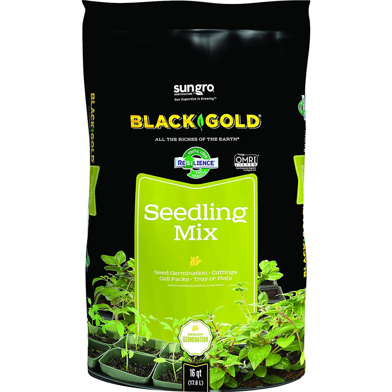 SunGro Black Gold Seeds or Cutting Seedling Germination Mix, 16 Quart (6 Pack)