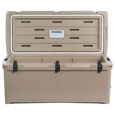 Engel 123 High Performance Durable Roto Molded Airtight 130 Can Ice Cooler, Tan