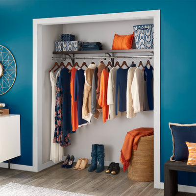ClosetMaid Premium Wood Solid Closet Wall Organizer Shelf with Kit (Open Box)