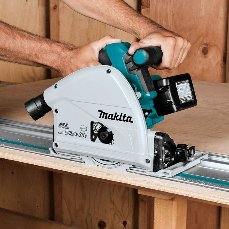 Makita X2 LXT 18V Lithium Ion 6.5 Inch Cordless Plunge Circular Saw, Tool Only