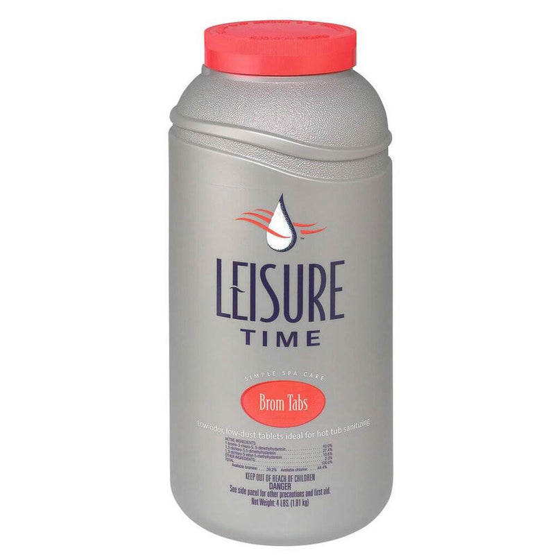 Leisure Time Chemical Tabs, 4 lbs. w/ Leisure Time Bromine Test Strips, 50 ct.