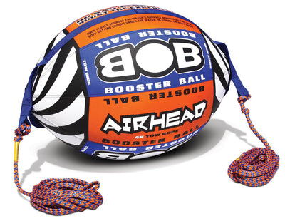 Airhead Triple Rider Inflatable Tube & Tow Rope w/ Inflatable Buoy Booster Ball