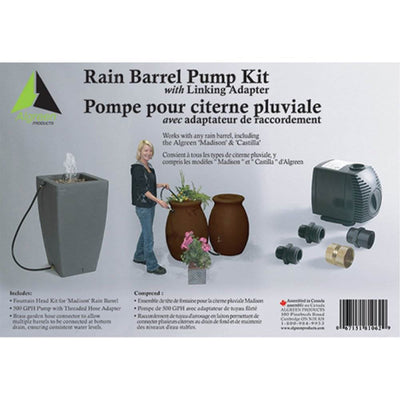 Algreen Rain Water Collection Drum 500GPH Garden Watering System Pump (Open Box)