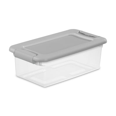 Sterilite 6 Quart Latching Box Plastic Stackable Storage Container Bin (12 Pack)
