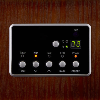 Limina Portable Electric 1500W Infrared Quartz Cabinet Space Heater, Dark Walnut