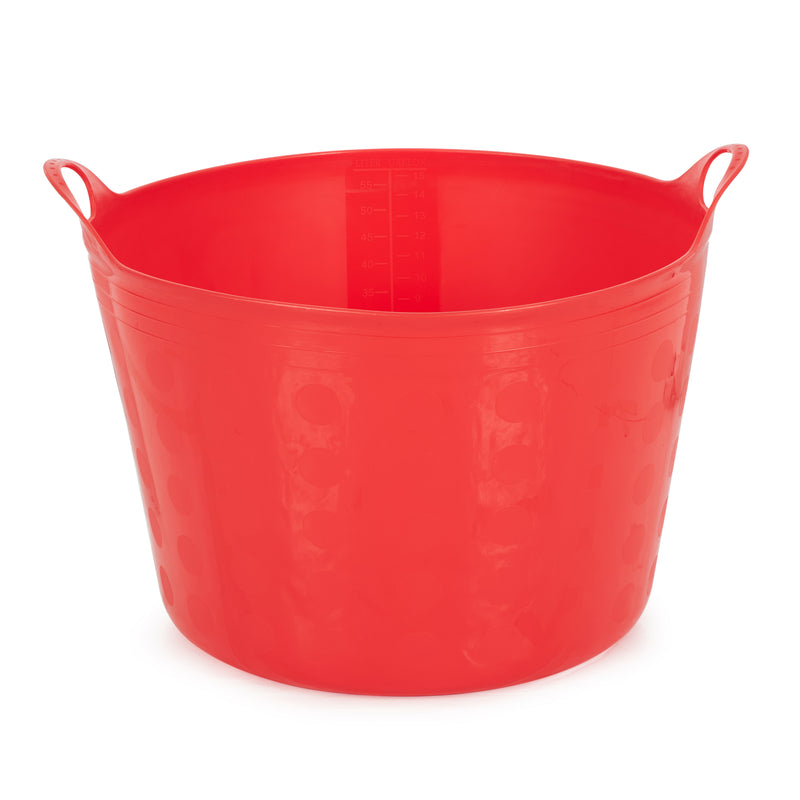 Tuff Stuff Products F16-RD Large 16 Gallon Plastic Flex Tub with Handles, Red