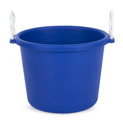 Tuff Stuff Products MCK70BL 70 Quart Weather Resistant Plastic Muck Bucket, Blue