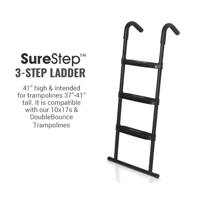 JumpSport SureStep Removable 3-Step Trampoline Safety Ladder - Easy to Attach