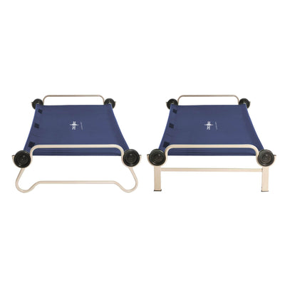 Disc-O-Bed XL Cam-O-Bunk Bunked Organizers Double Camping Cot, Navy Blue (Used)