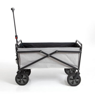 Seina Manual 150lb Capacity Folding Steel Wagon Garden Cart, Gray (Used)