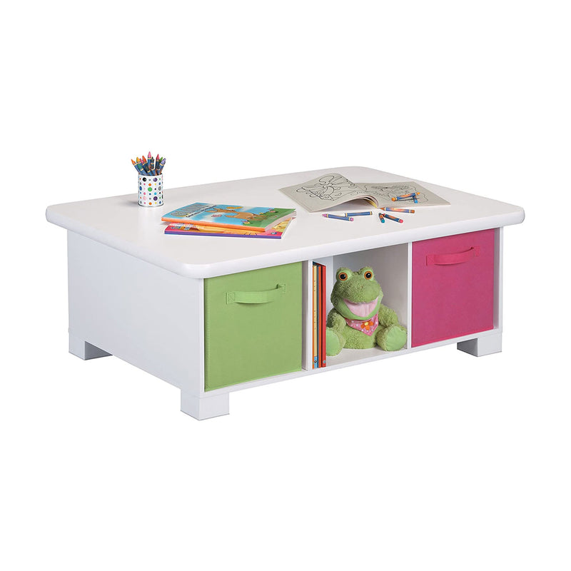 ClosetMaid Toddler Kids Desk Activity Table w/ Storage for Books and Toys, White