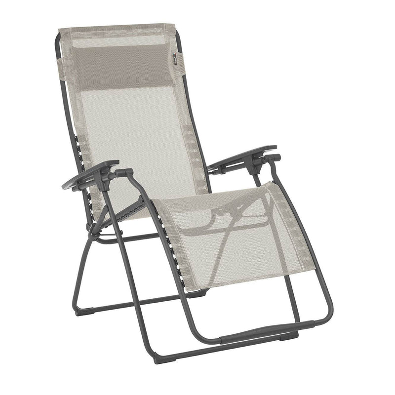 Lafuma Futura XL Zero Gravity Steel Framed Lawn Recliner Chair, Seigle(Open Box)