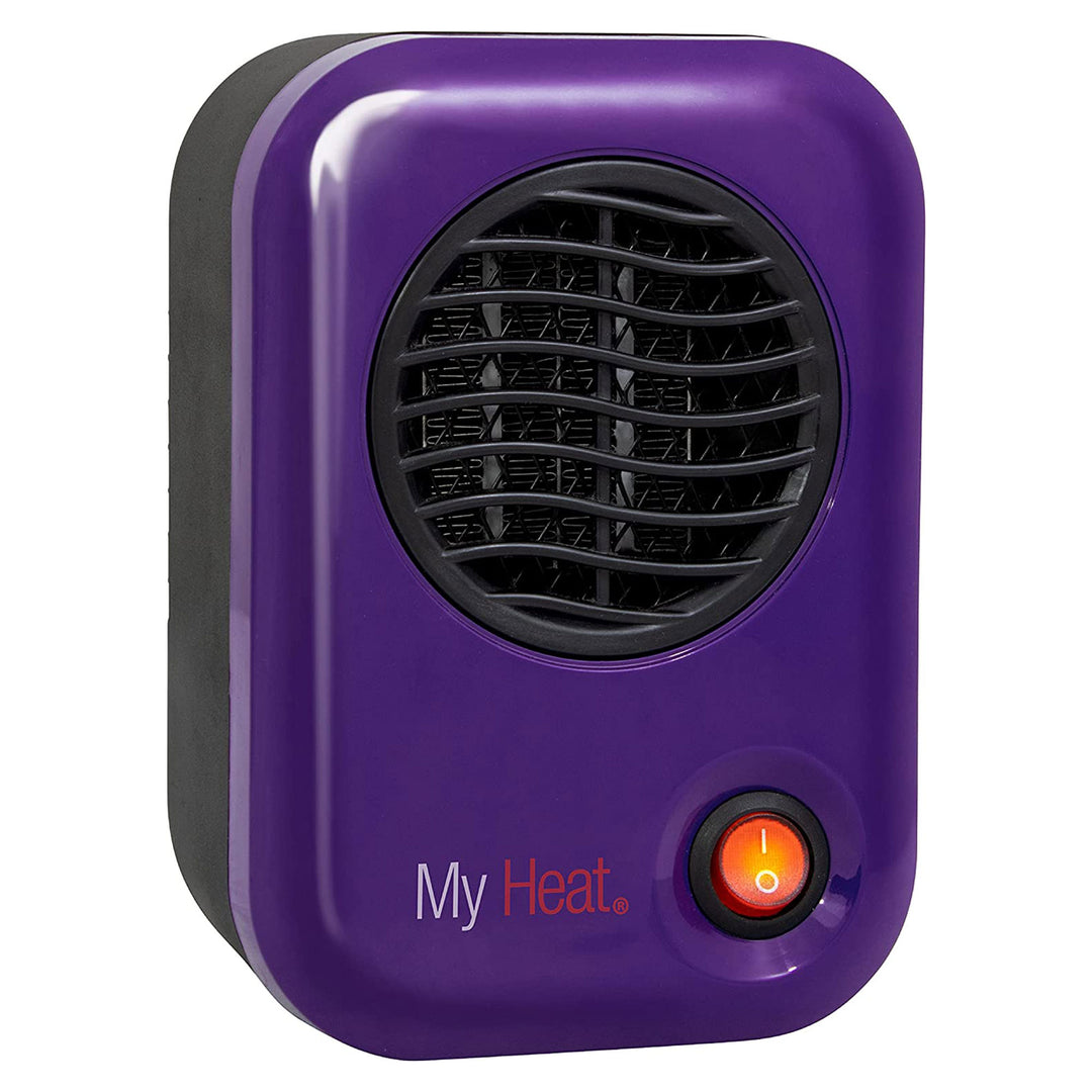Lasko 106 MyHeat Portable Personal Electric 200 W Ceramic Space Heater, Purple - VMInnovations